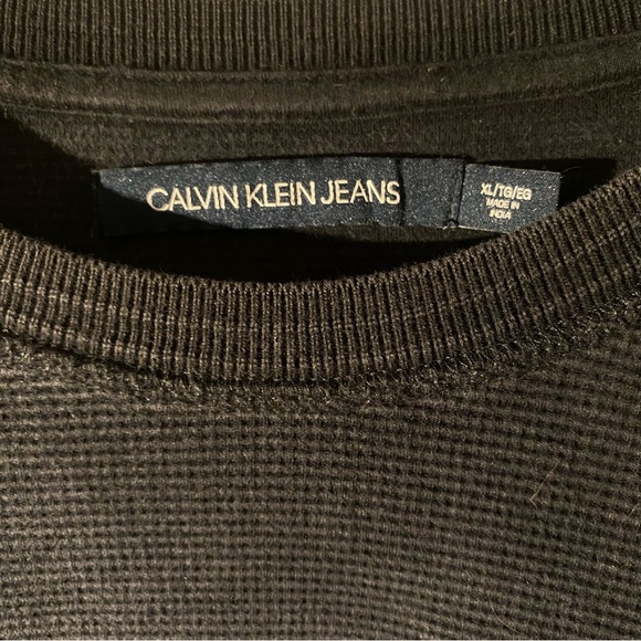 CALVIN KLEIN black crewneck sweater - Picture 3 of 6